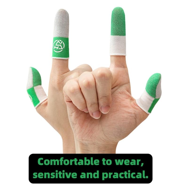 2x Breathable Anti Sweat Gaming Finger Covers Protectors With Ergonomic Stitching For Enhancing Shoot Game Performances