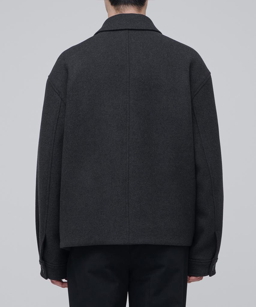 Musinsa Standard Cashmere Blend Oversized Minimal Blouson Jacket [Charcoal Grey]