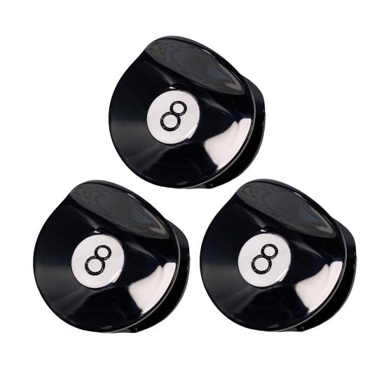 1/2/3/4/5Pcs Hair Claw Black 8 Ball Golf Club Hair Clip Women Updo Ponytail Holder