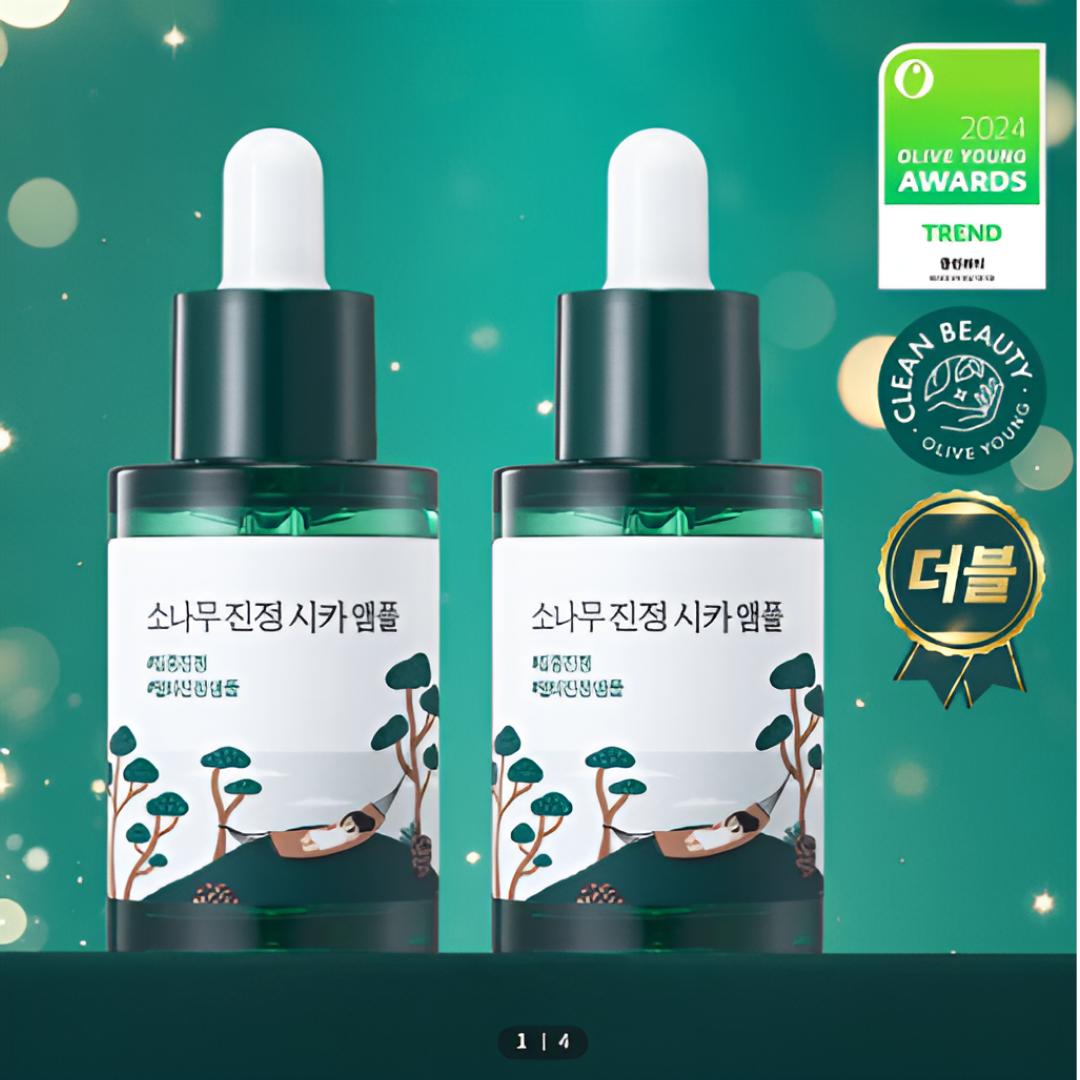 [ROUND LAB] Pine Calming Cica Ampoule Double Set 30 ml + 30 ml