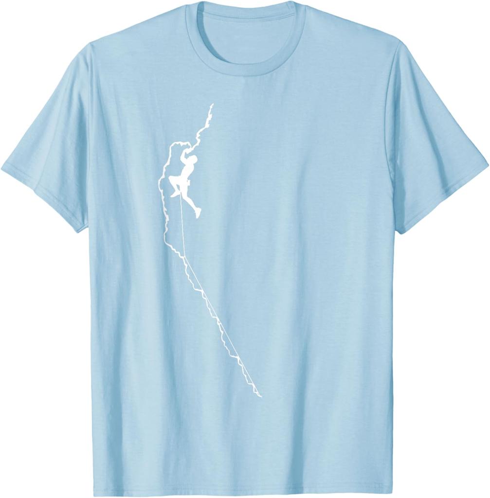 Rock Climbing Graphic Tee Men Sport Bouldering Mountaineer Outdoor Activity Gift TShirt