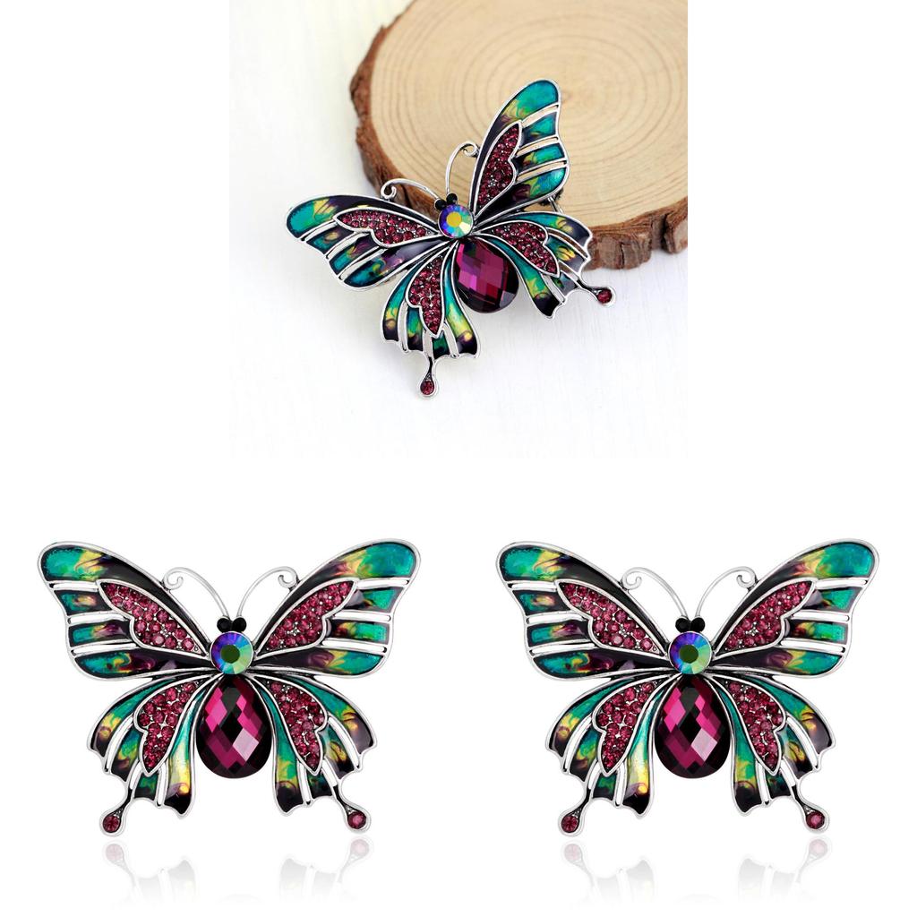 Schmetterlings Broschen Pin Mit Strasssteinen Für Frauen Mode Accessoires