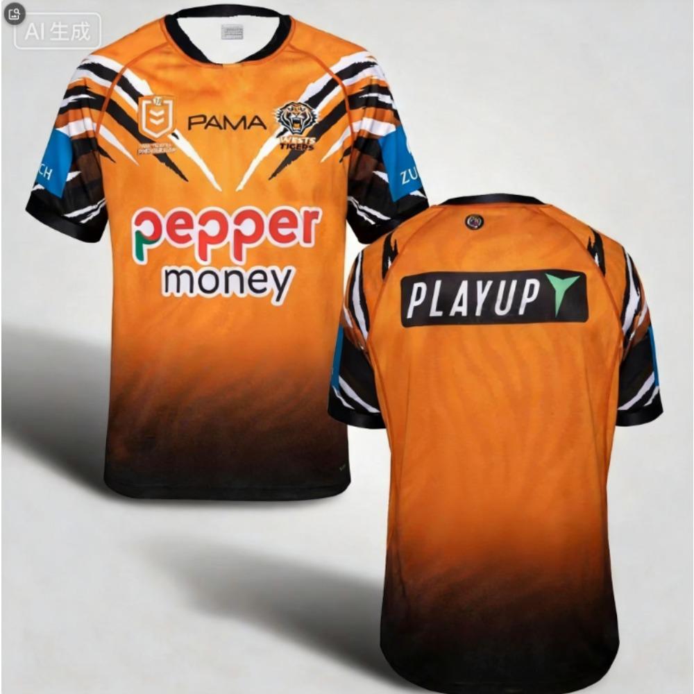 2026 New Arrival Summer Australian Wests Tigers 2026 Men's Home Jersey Y2k Uniform Top Short Sleeve Jersey