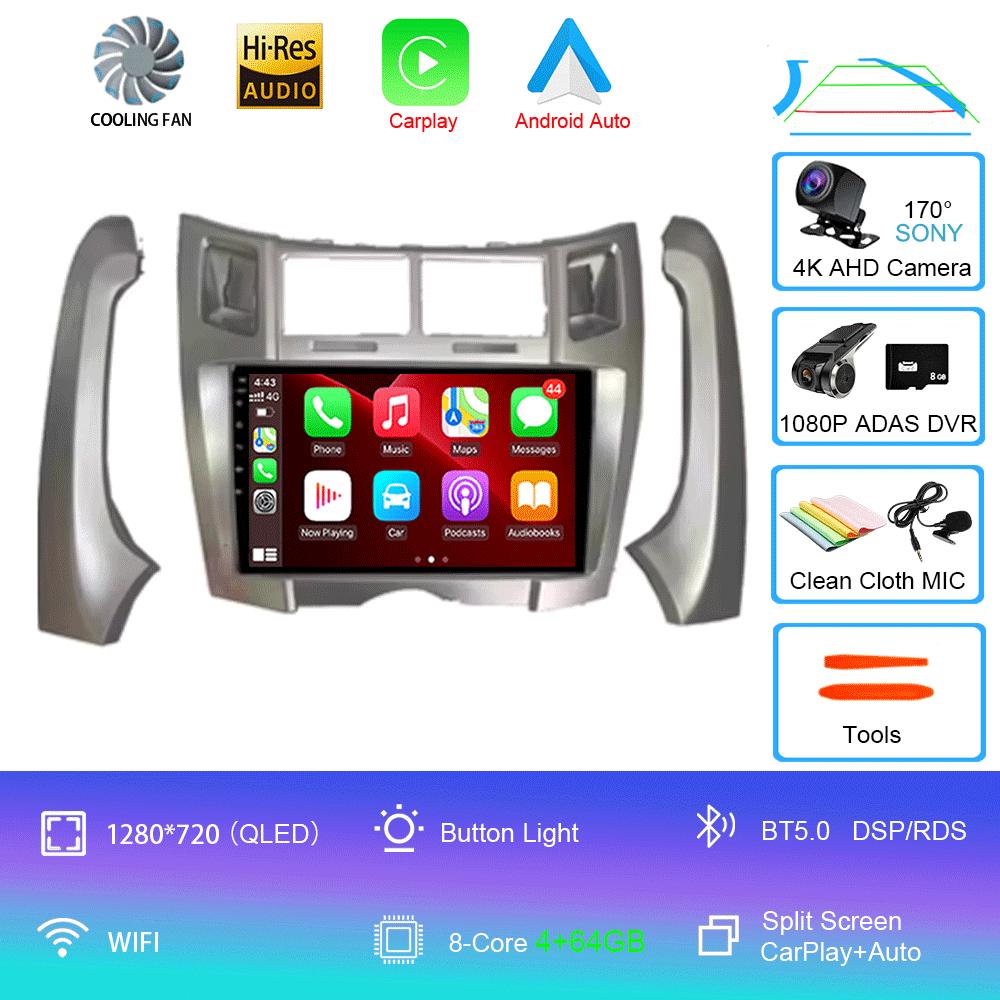For Toyota Yaris Vizi 2005 2006 2007 - 2012 Carplay Car Multimedia Player Radio XP90 Car Radio Android 14 Auto GPS Navigator