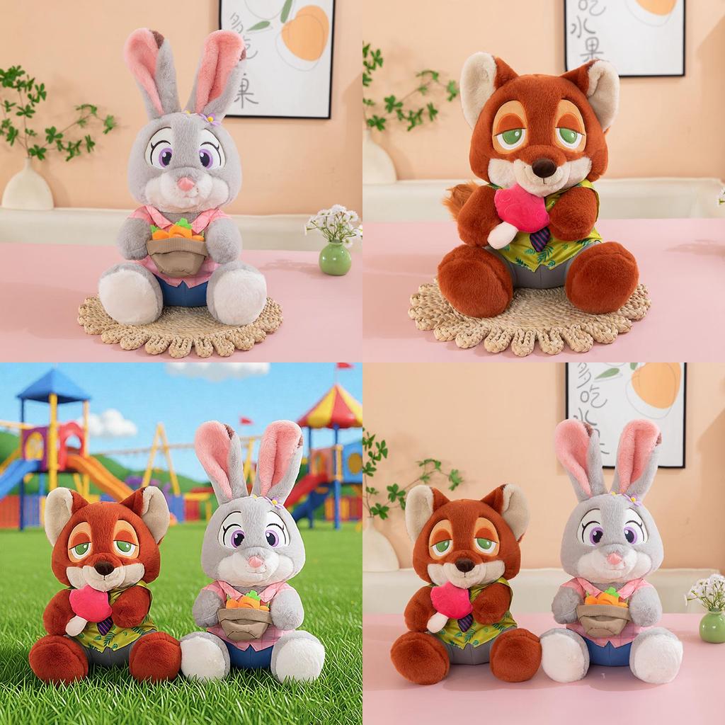 Zootopia Nick And Judy Plush Toys With Pp Cotton Filling For Kids And Teens