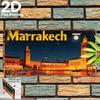 2D Flat, Vintage Aluminum Sign, 1pc, Marrakech Theme,Decorative Plaque & Ornament, Vintage Style Decor, City Theme Wall Art