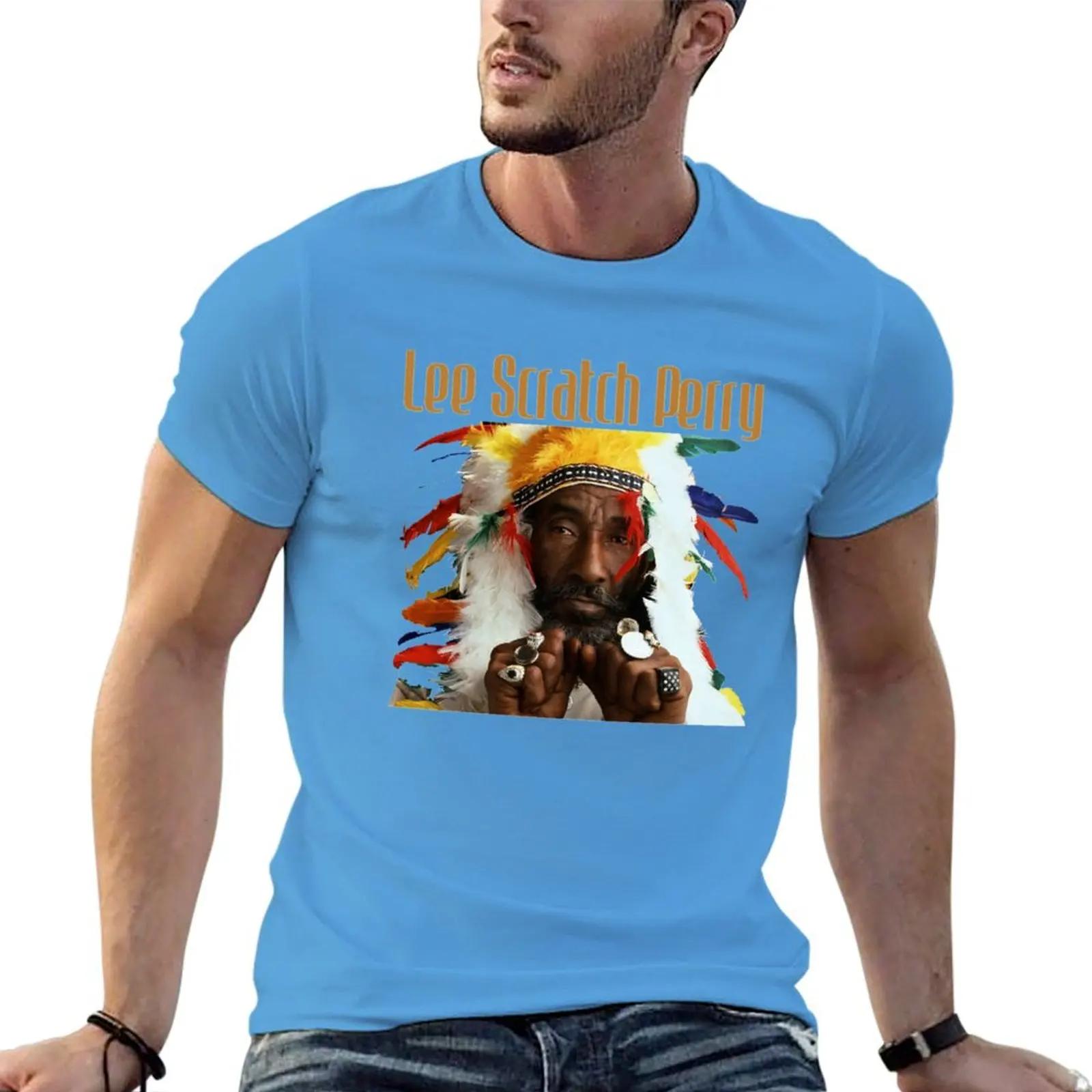 

Классическая футболка Lee Scratch Perry для мальчиков с животным принтом, баскетбольные футболки с графикой, хлопковые футболки с графикой, мужские футболки S