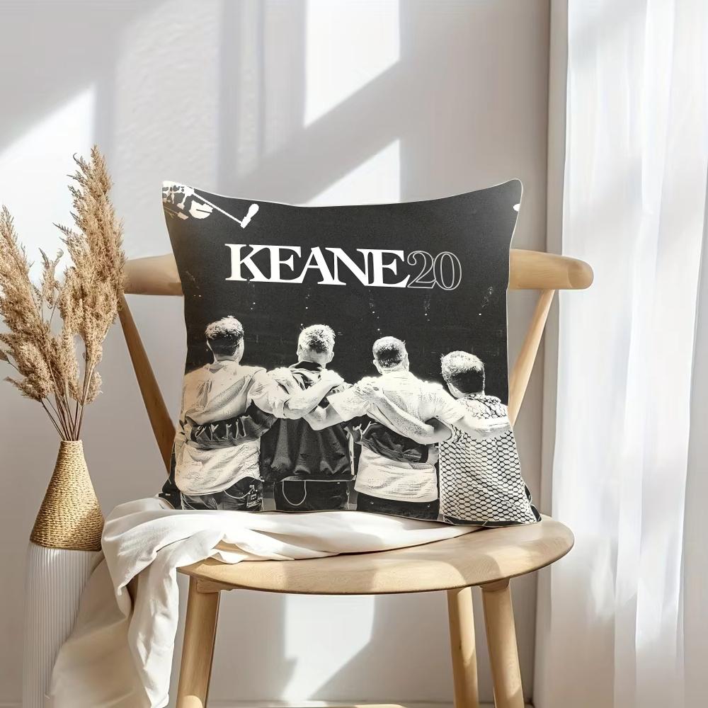 Band K-Keane Rock Cushion Cover Soft Plush Throw Pillow Cover | Double-Sided Decorative Cushion Case | Sofa Bedroom Home Decor