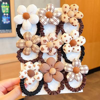 Korean Cute Flower Scrunchie Children Girls Kid Elastic Hair Rubber Band Accessories Tie Hair Ring Rope Headdress Ornaments