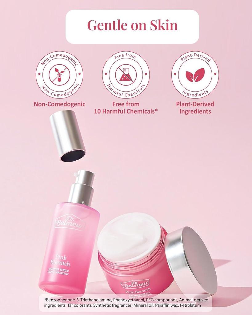 The Face Shop Dr.Belmer Pink Blemish Calming Serum Soothing Hydrating 50ml