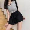 White Tulip High Waist Bodycon Midi Skirt - Women's Summer A-line Puffy Skirt, Petite Slimming Design