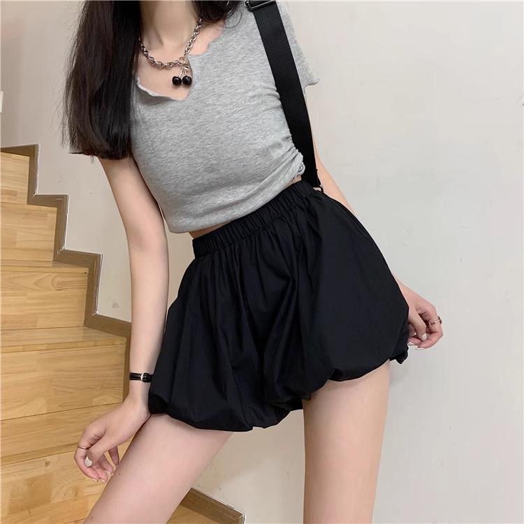 White Tulip High Waist Bodycon Midi Skirt - Women's Summer A-line Puffy Skirt, Petite Slimming Design