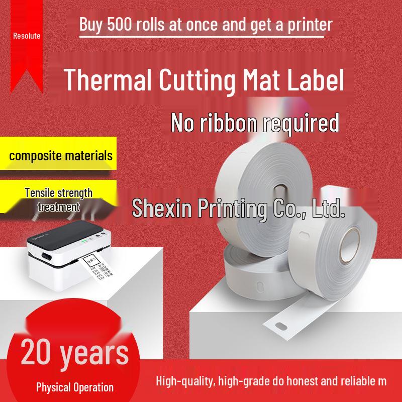 Thermal Barcode Label Cutter for P-Touch Tear-Resistant Label Paper Thermal 35x70mm 700 sheets