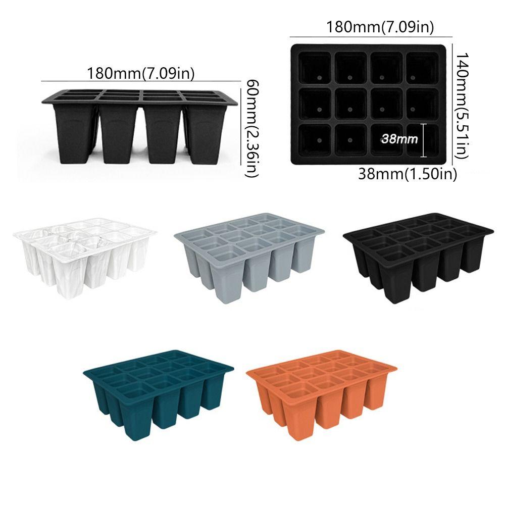 12 Grids Nursery Tray Silicone Germination Trays Durable Seeds Starting Tray  Greenhouse