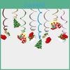 Decorações de Natal Elegantes em Estilo Europeu Com Espirais e Bandeirinhas Triangulares Para Alegria Festiva