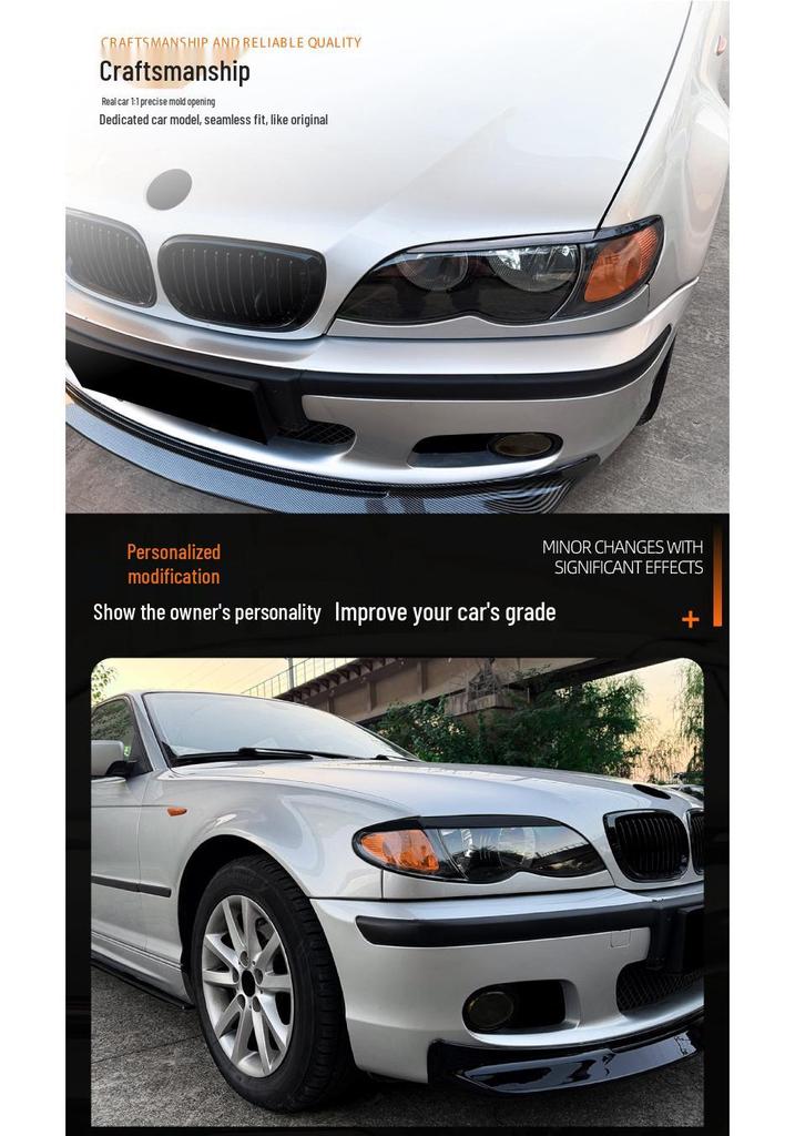 BMW E46 3 Series 1998-2004 Headlight Eyebrows Stickers - Exterior Trim Accessories