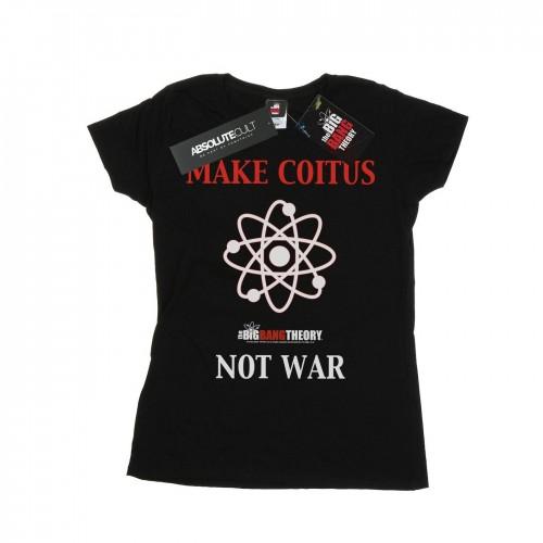 

The Big Bang Theory Womens/Ladies Make Coitus Not War Cotton T-Shirt XXL білий