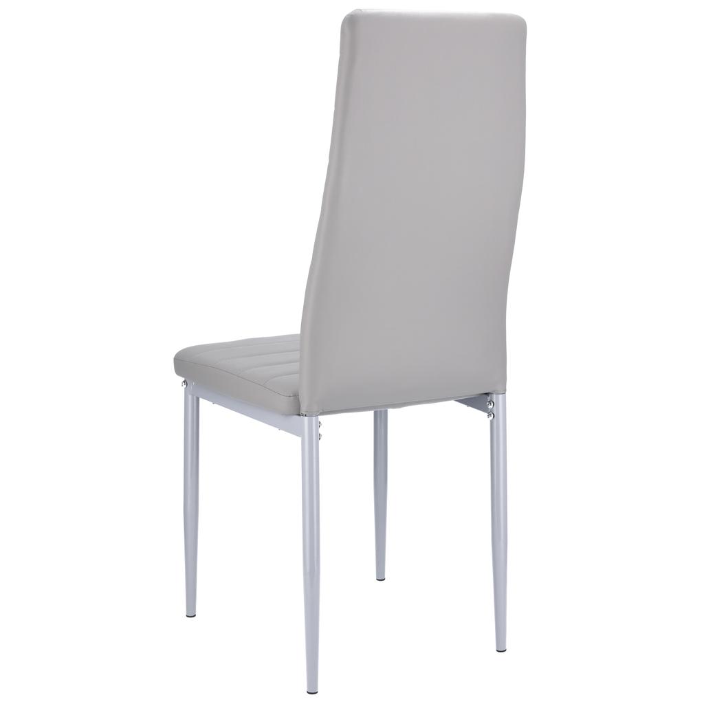 6 X VERUM Chair, Gray Eco-leather