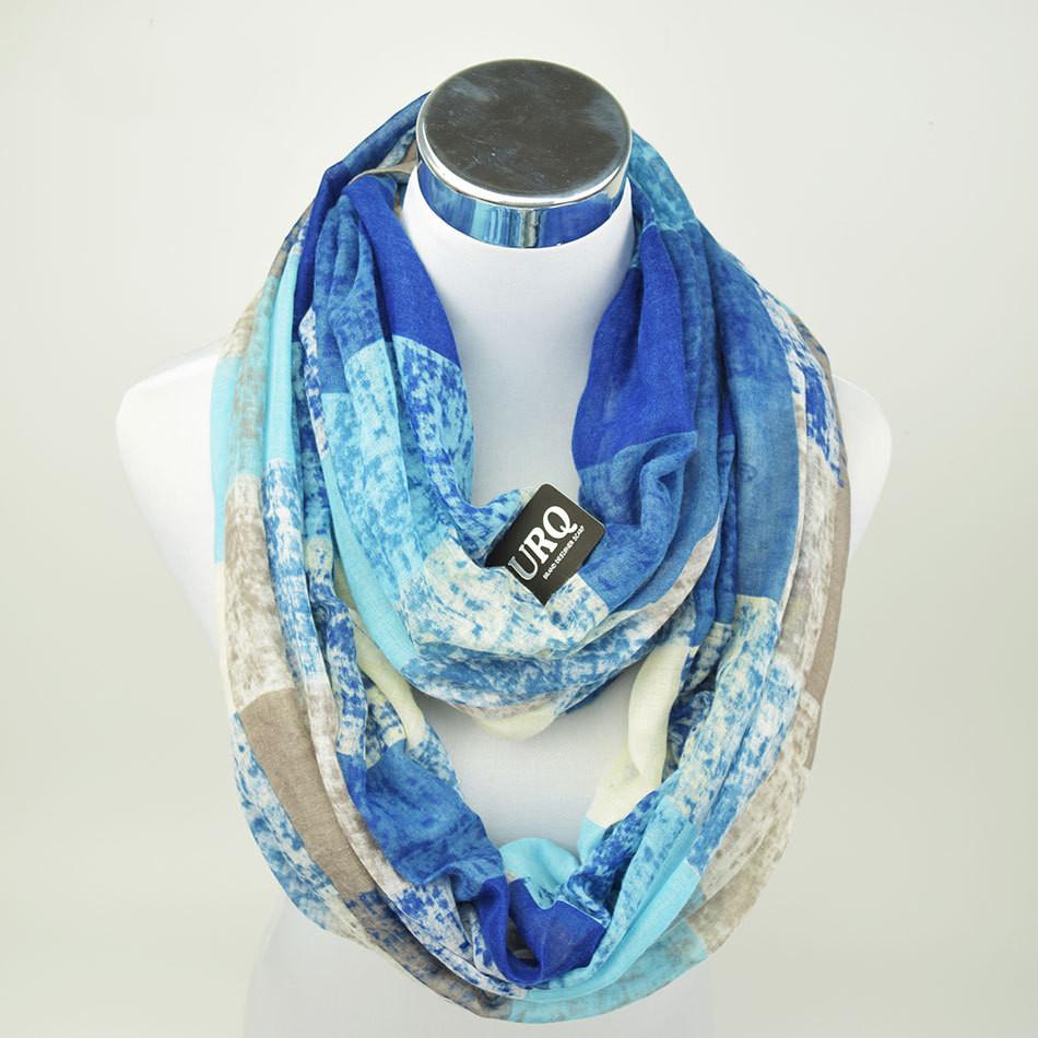 Fashion Plaid Ring Infinity Scarf Women Warm Winter Soft Voile Circle Snood Scarves Neck Loop Shawl Ladies Neckerchief