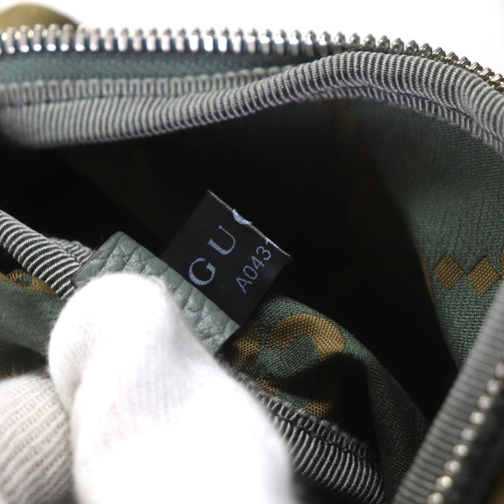 Excellent GUCCI Waist bag GG Ripstop Belt Bag Sling bag khaki Nylon mens 792287 Used