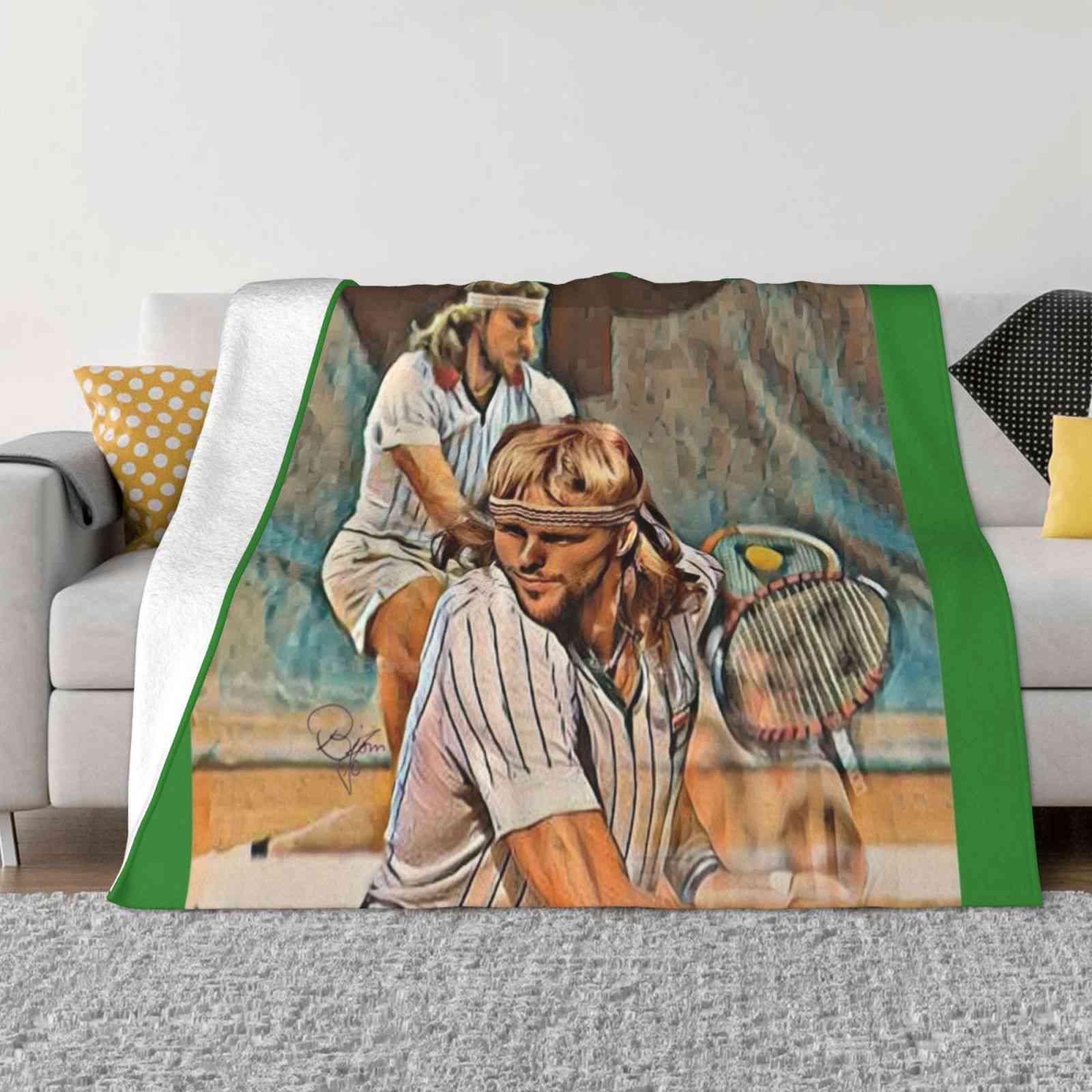 Anyone For Tennis ? Blanket Soft Warm Travel Portable Blanket Swedish Tennis Player 70S 30x40in
