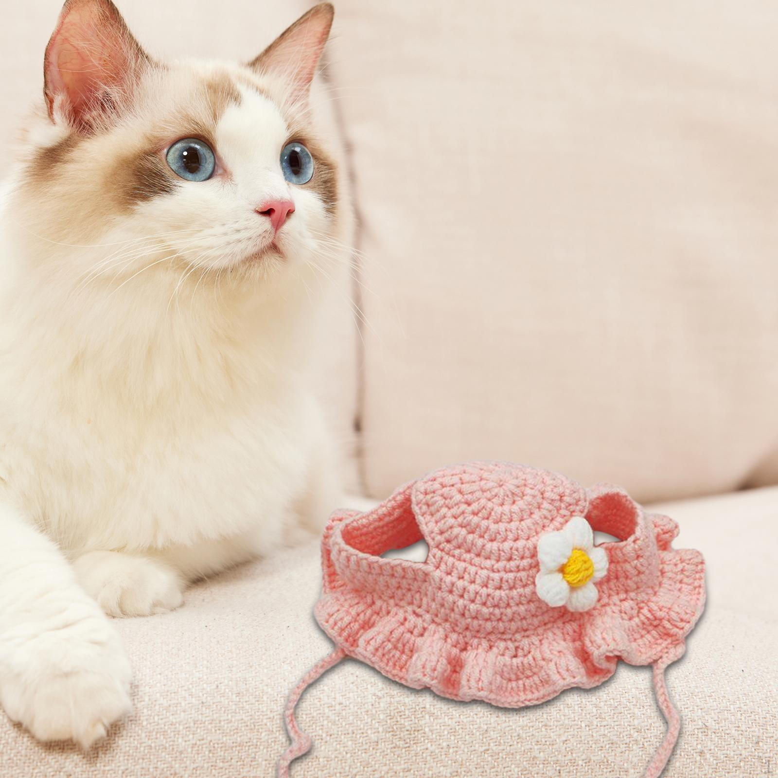 

Очаровательная шляпа для кошки, мультяшный питомец на Хэллоуин, легко носить, нарядная шляпа, головной убор для щенка в помещении Pink S