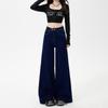 Harajuku Versatile High Waist Wide Leg Jeans Women's New Spring and Autumn Skinny Double Button Mopping Jeans Tide