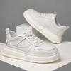 The First Layer of Cowhide Spring New Men's Casual Shoes Leather Breathable Foam Platform Men's Fashion White Shoes Men's Shoes