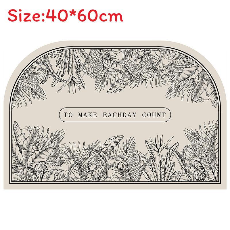 Vintage Cream Style Diatomaceous Bath Mat With Absorbent Quickdry Technology For Bathroom And Shower Area