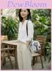 New Chinese Style Tiedye Embroidered Canvas Backpack With Convertible Straps For Daily Use