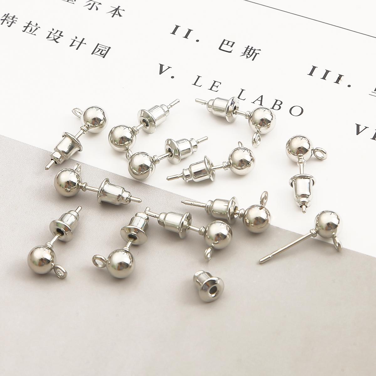 

10/50 шт. металлические фурнитура для сережек-гвоздиков, основные стопоры для игл для серег, аксессуары «сделай сам» 5x15mm 50pcs