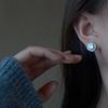 Micro-Inlaid Super Shiny Square Diamond Earrings For Women Simple And Cool Style Earrings
