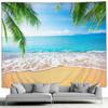 HD-Ocean Landscape Tapestry, Beach Wall and Palm Tree Art for Living Room, Bedroom or Outdoor Home Decor