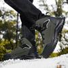 Men's Winter Snow Boots with Plush Lining, Thickened and Warm Cotton Shoes, High-Top Men's Shoes, Waterproof and Non-Slip Cotton