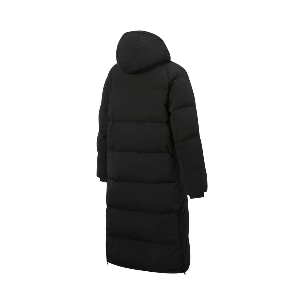 Li-Ning Effen Kleur Rits Veelzijdig Lange Capuchon Donsjas Dames Bovenkleding AYMV366-1