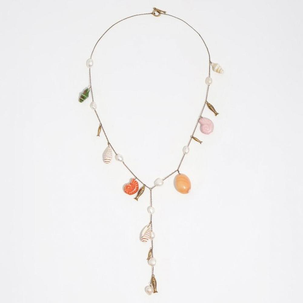 

Bimba Y Lola Ceramic Fish And Shell Necklace ivorY B265aiu013ivf Ivory/FREE
