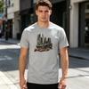 Drift Car Graphic T Shirt Urban City Skyline Print Unisex Soft Cotton Crew Neck Short Sleeve Trendy Casual Tops