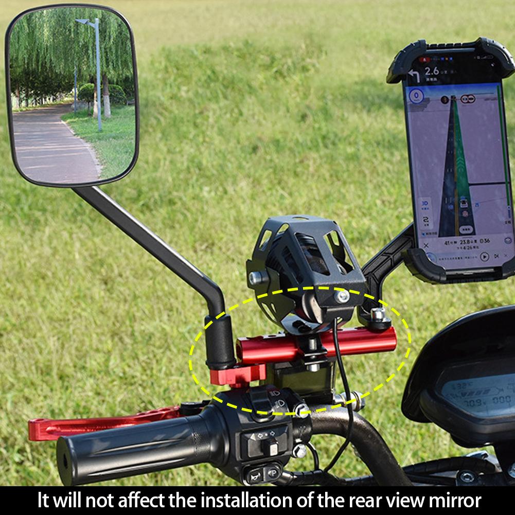 Universeller Motorrad Elektrofahrrad Rückspiegel Scheinwerfer Montage Zusatzscheinwerfer Blinker Halterung Feste Halterung