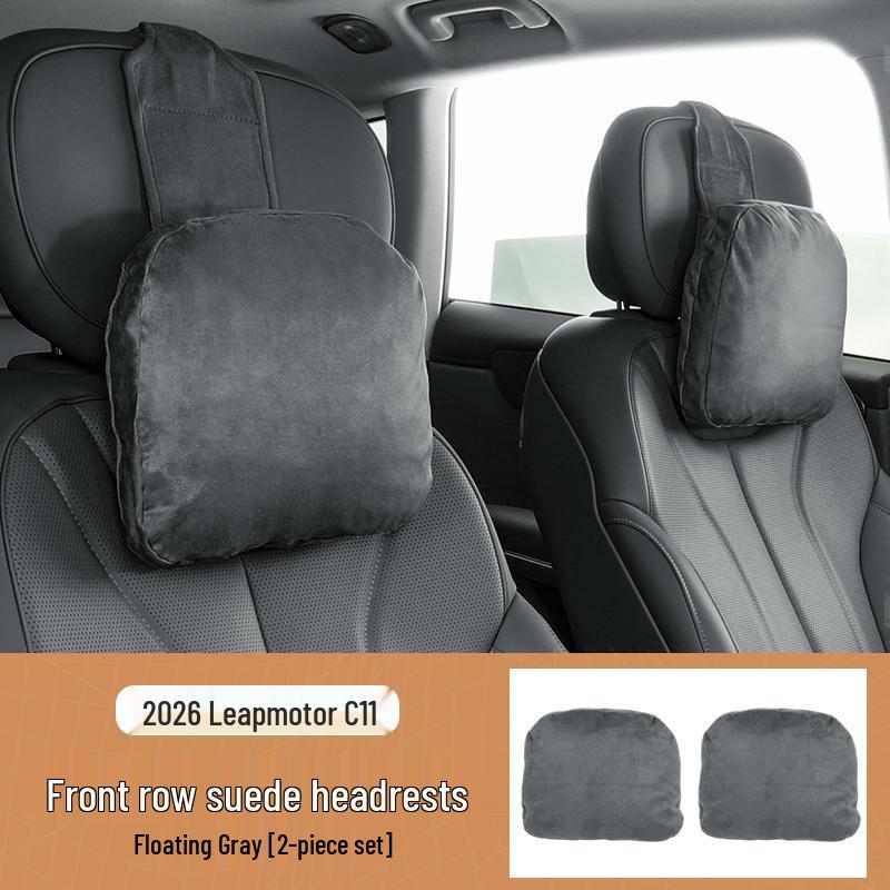 Suede Car Headrests & Lumbar Supports for Leapmotor C11 Models – Interior Accessories & Decorative Items.