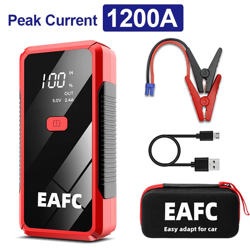 2000A/1200A Jump Starter Power Bank Portable 12V Car Battery Booster Charger LED Light For Petrol Diesel 6.0L/4.0L Car Starter