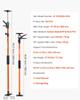 Cabinet Jack Support Pole, 8-Pack, 116-290 Cm Steel Telescopic Quick Support Rod, Adjustable 3rd Hand System Up To 70 Kg Capacity for Installing