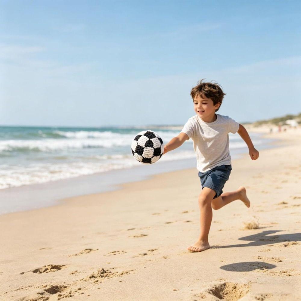 Lightweight Crochet Sports Ball Cotton Soft Ball Toy New Plush Sports Ball Beach Game