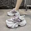 Purple thick-soled inner height-increasing dad shoes  shoes autumn new mesh breathable versatile sneakers
