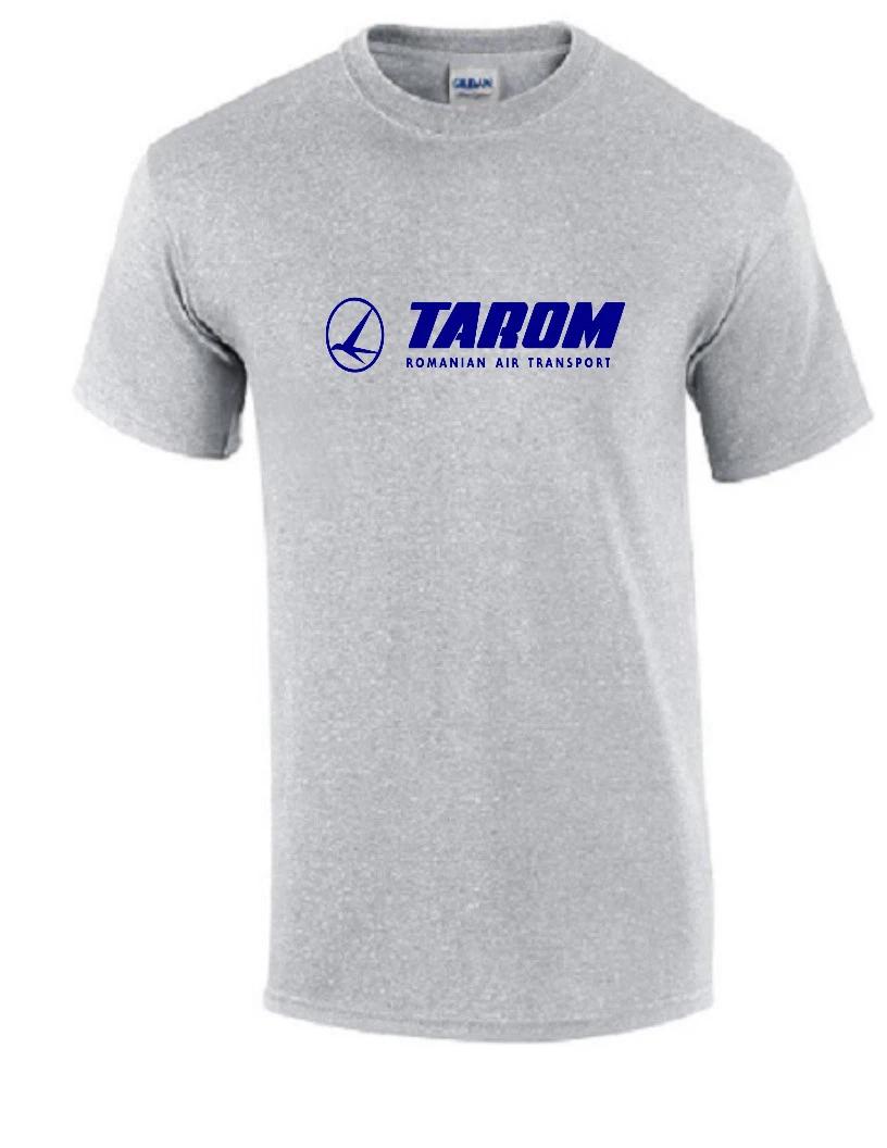 

Tarom Logo Tee Shirt Romanian Transport Airline Cotton Sport Gray T-Shirt 2XL