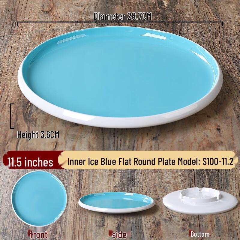 Nordic Two-Tone Melamine Round Plate
