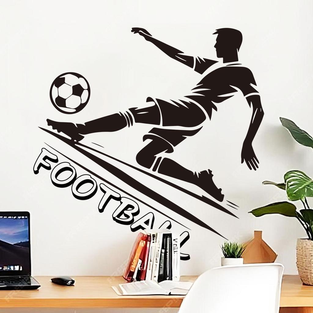 World Cup Football Soccer Wall Sticker Self-Adhesive Removable for Home Party Room Fan Sports Decor