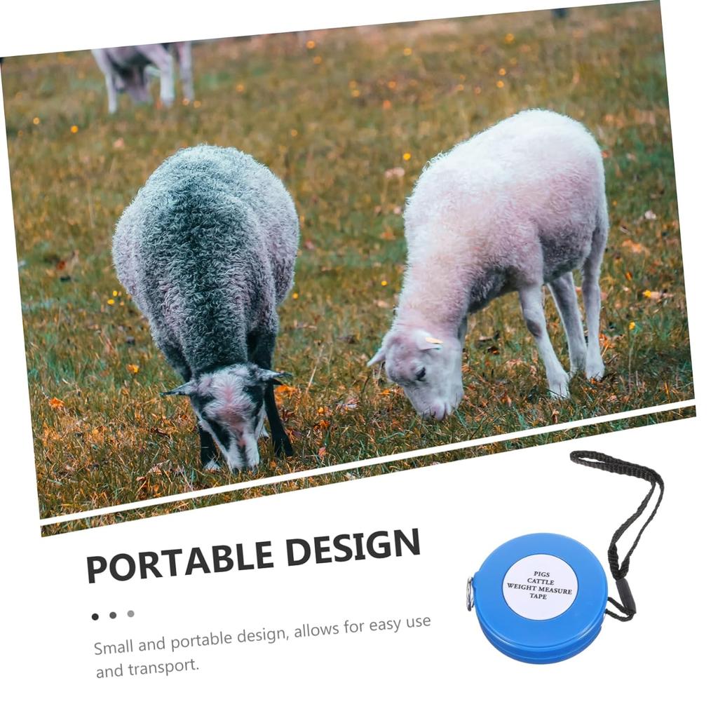 Gadpiparty Livestock Measuring Tape for Cattle, Pigs & Goats - Heavy Duty Weight Tape Measure with Chest Circumference Guide - Portable, Body