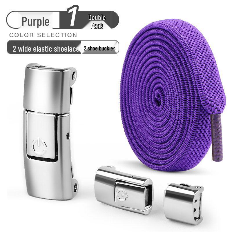 No-Tie Elastic Shoelaces for Kids & Adults - Black & White Flat Stretch Laces