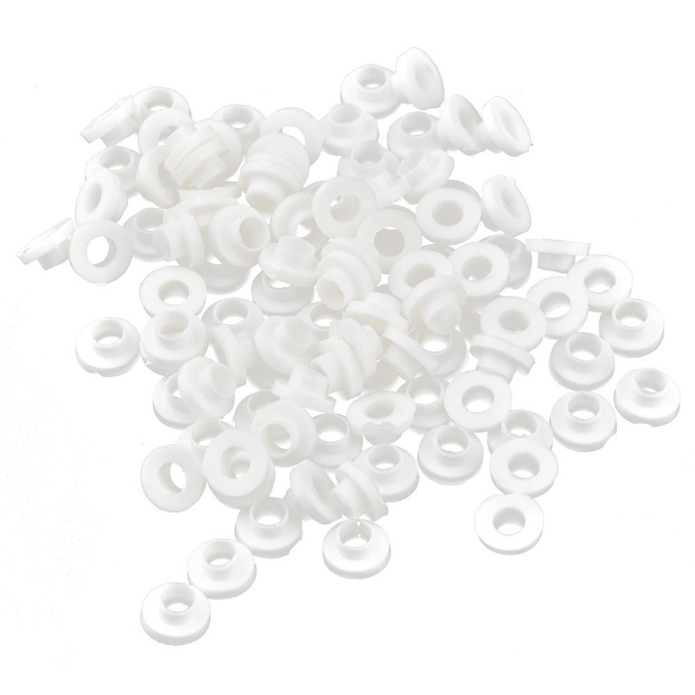 100Pcs TO-220 Transistor Plastic Insulation Washer Particles 100Pcs TO-220 Isolated Silicone Pad Sheet Strip