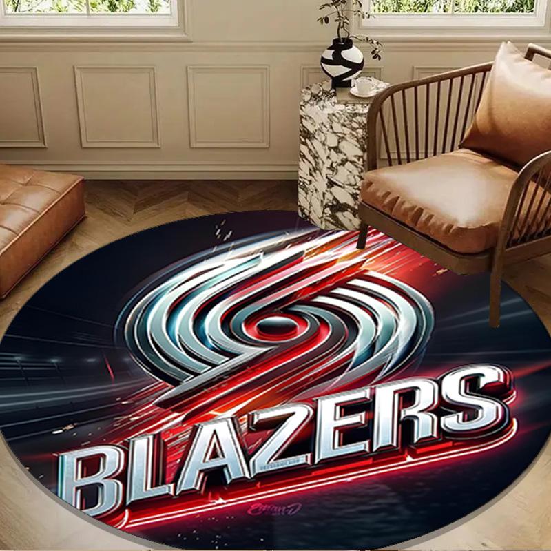 Trail Blazers Logo Round mat, Anti-slip Circle Carpet Chair rug For livingroom,Bedroom, doormat home decor Gift Christmas Gifts